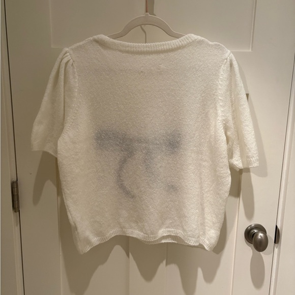 Anthropologie The Mollie Short-Sleeve Printed Sweater Size XL - Picture 7 of 9